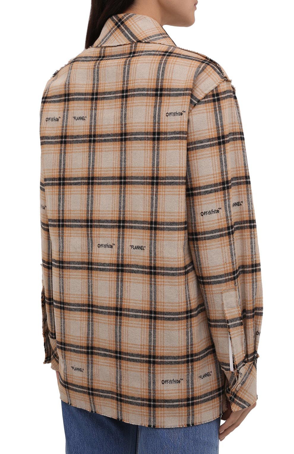 Хлопковая рубашка OFF-WHITE, арт. 0WEA261F21FAB004, фото 4