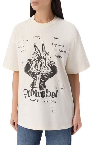 Хлопковая футболка DOMREBEL белого цвета по цене 22100 руб., арт. DECISI0NS/T-SHIRT, фото 3 Хлопковая футболка DOMREBEL, арт. DECISI0NS/T-SHIRT, фото 3