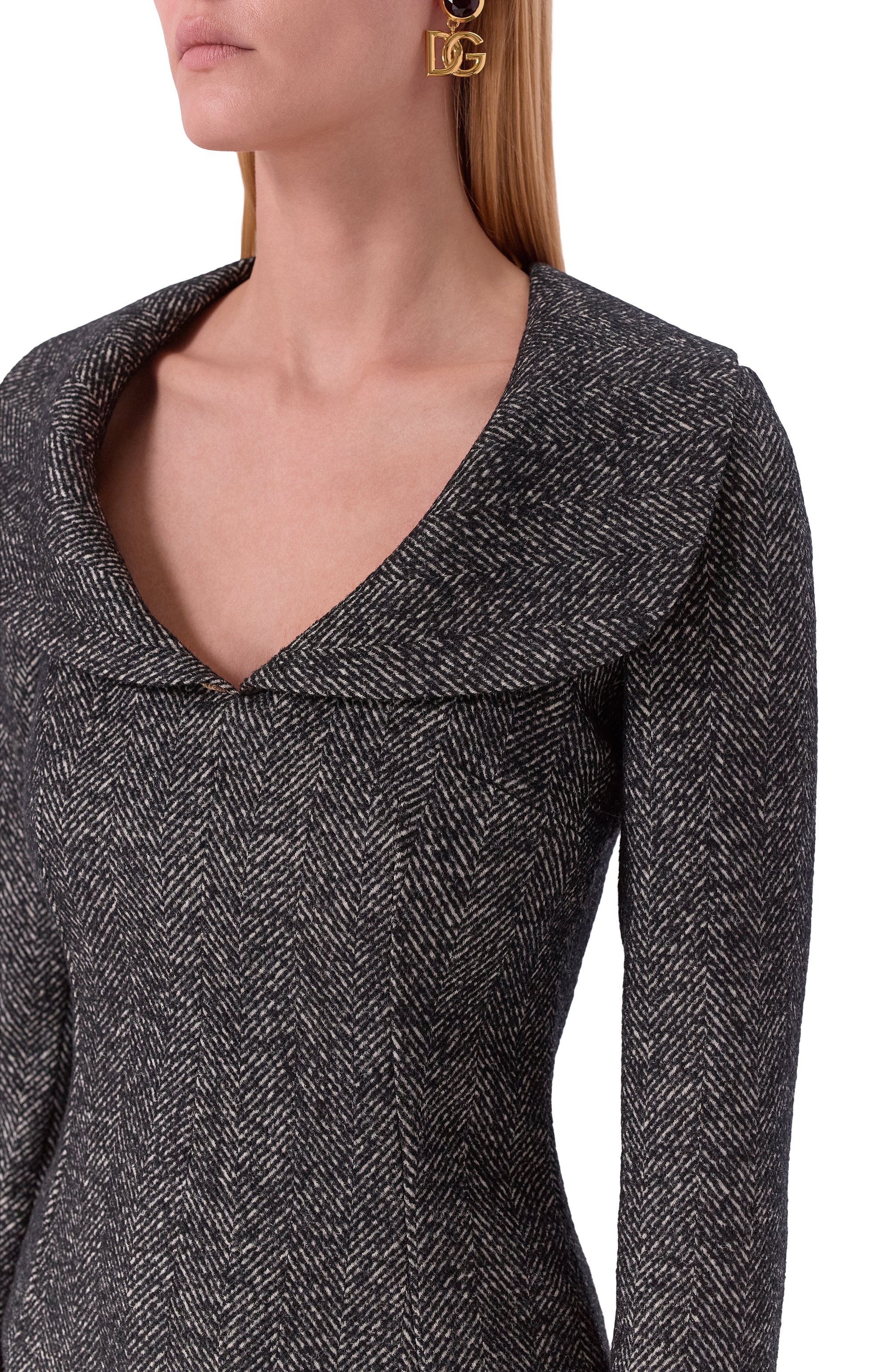 Шерстяное платье DOLCE & GABBANA, арт. F6TVZT/FCBAJ, фото 4