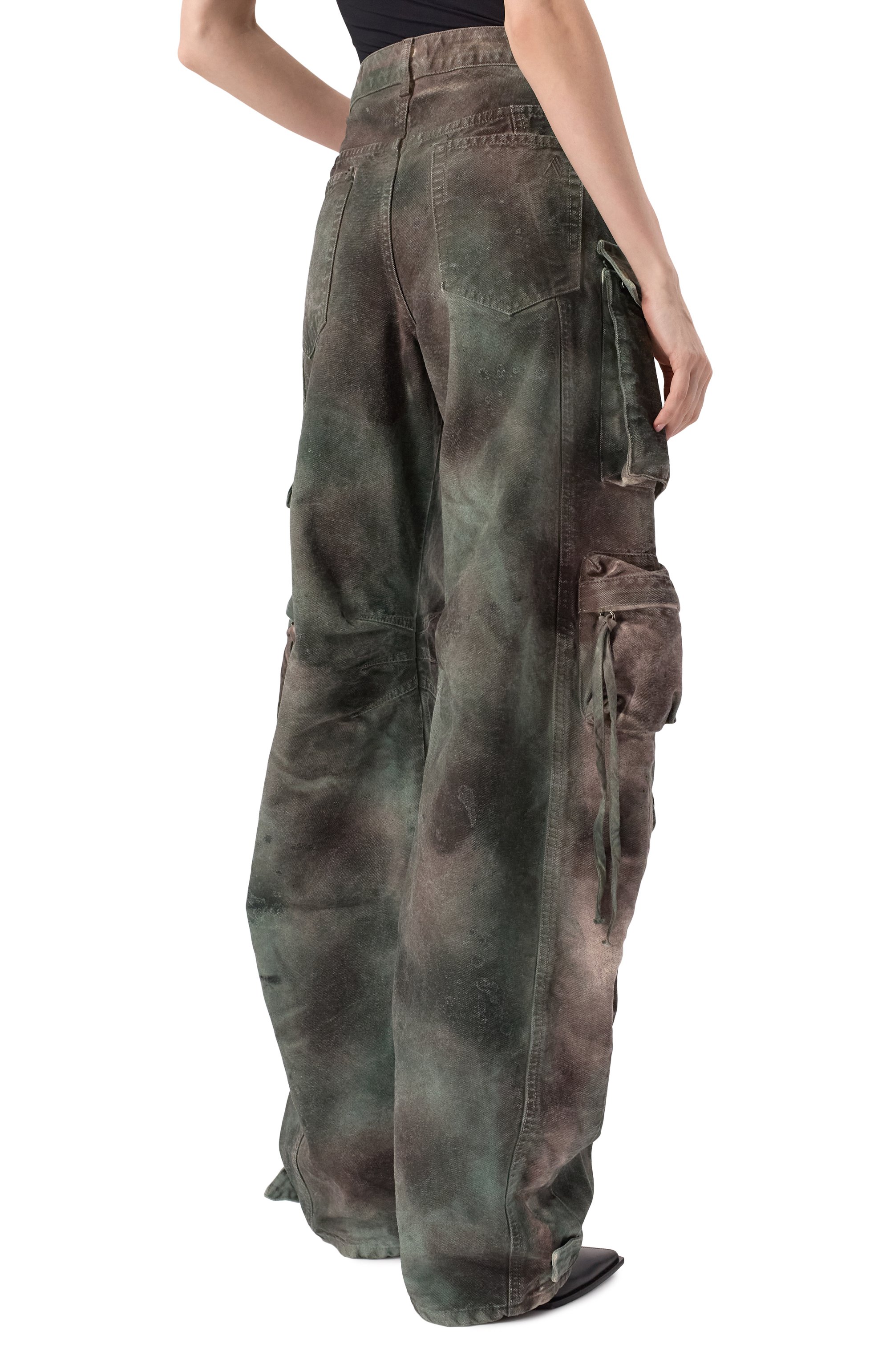 Хлопковые брюки-карго THE ATTICO, арт. 250WCP00084/DDD022AA, фото 4