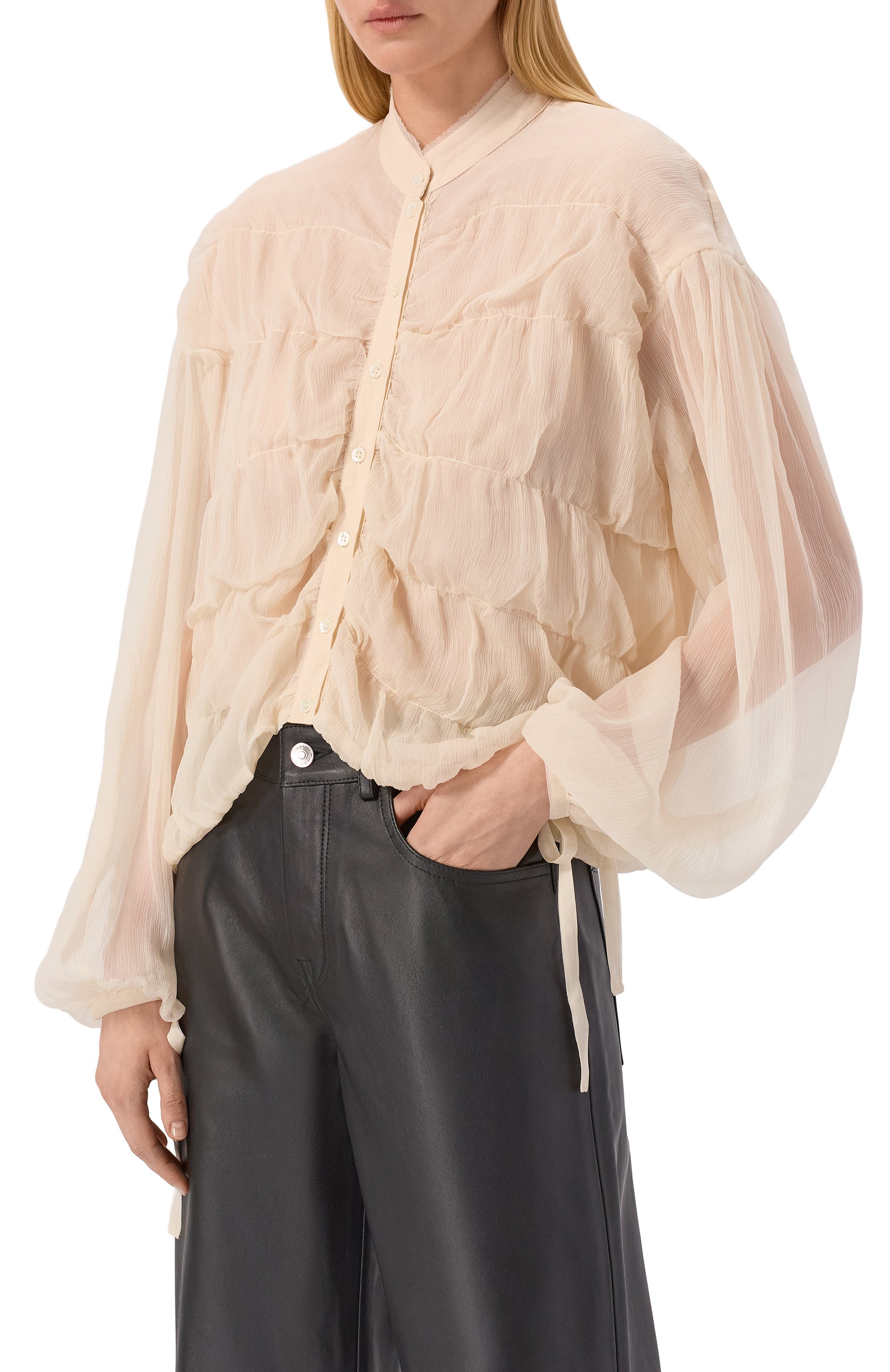 Шелковая блузка ISABEL BENENATO, арт. DW935S26, фото 3