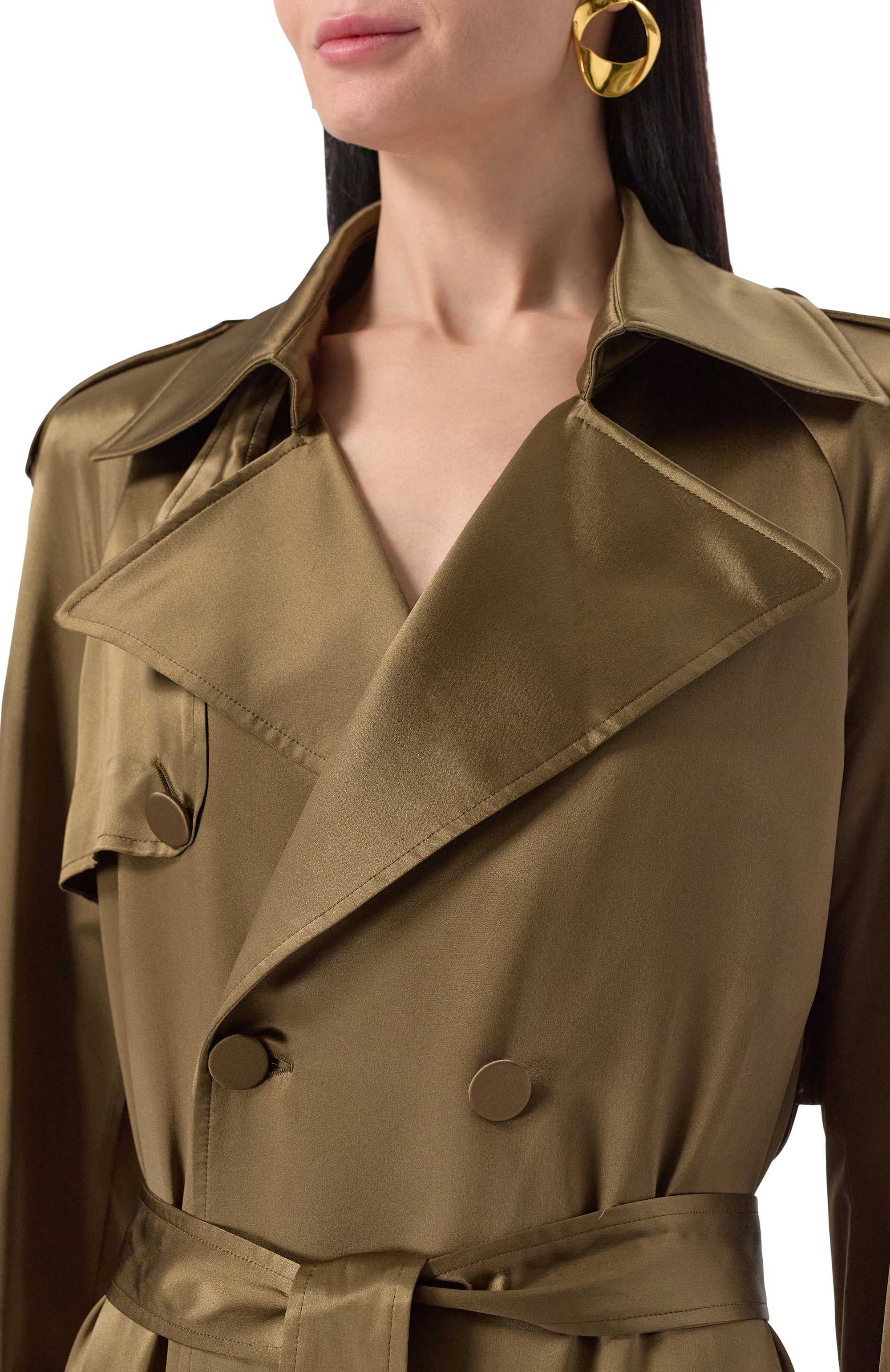 Атласный тренч GIUSEPPE DI MORABITO, арт. 04SSLD136 04422, фото 5