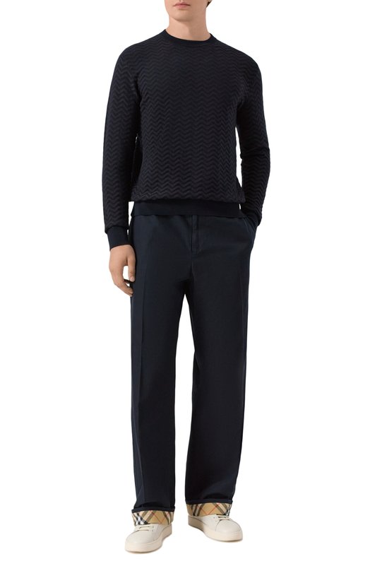 Хлопковые брюки Burberry 8110725 Синий  8110725 Фото 2