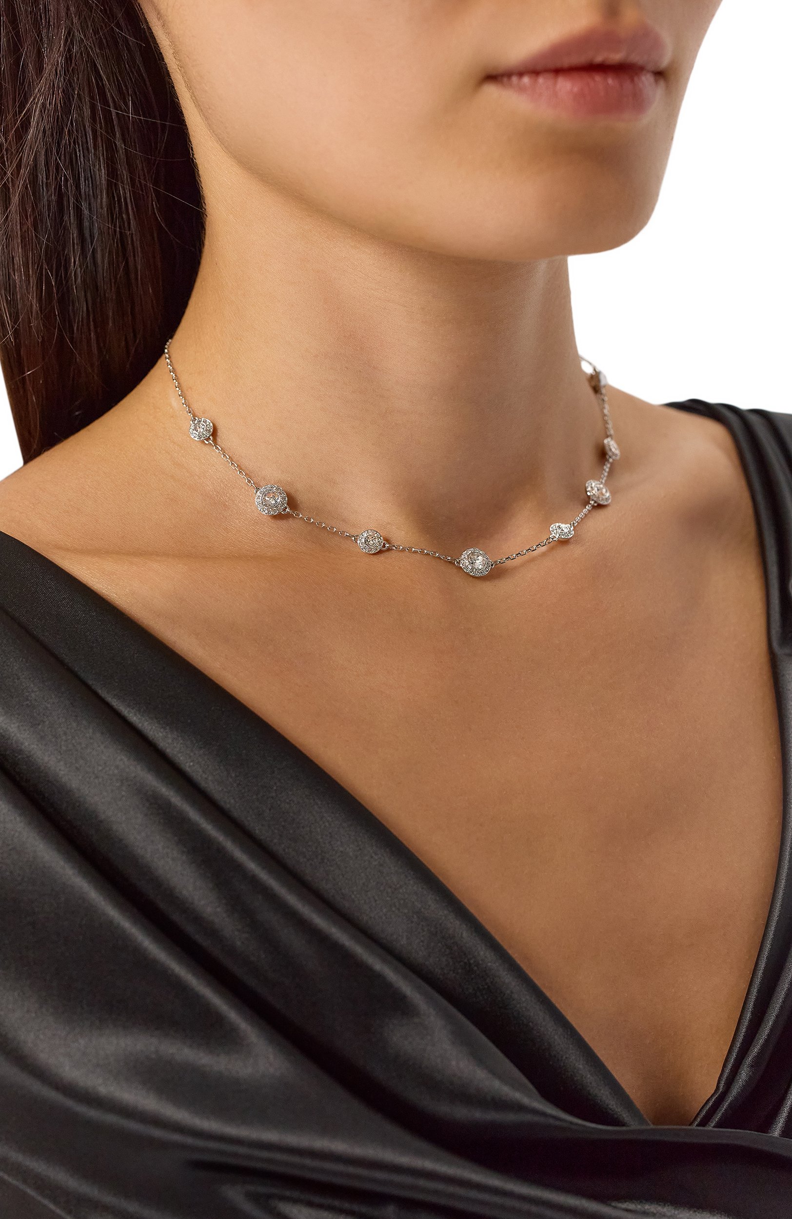 Колье una angelic SWAROVSKI серебряного цвета по цене 27550 руб., арт. 5732275, фото 2 Колье una angelic SWAROVSKI, арт. 5732275, фото 2