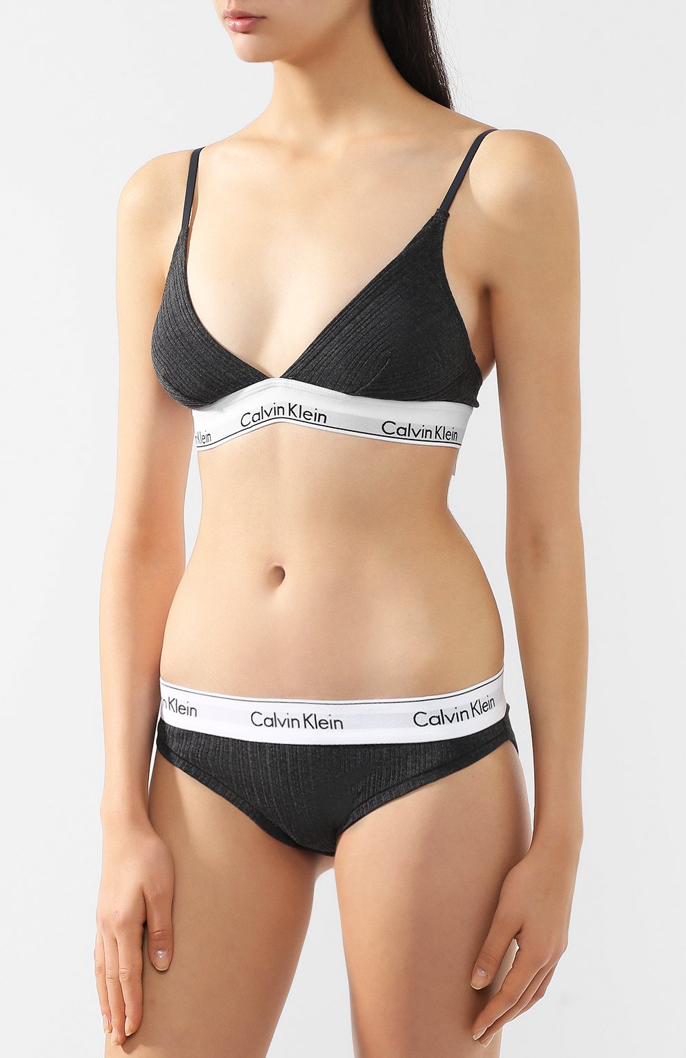 Хлопковый треугольный бюстгальтер CALVIN KLEIN, арт. QF4953E, фото 2