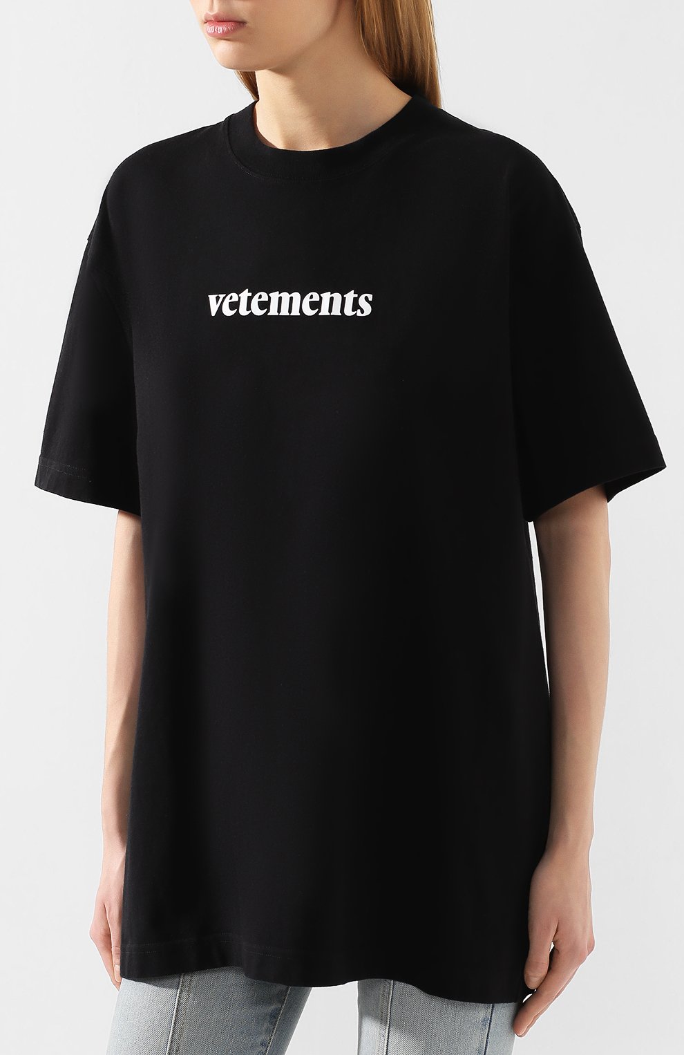 Хлопковая футболка VETEMENTS, арт. SS20TR305 1610/W/BLACK/WHITE, фото 3