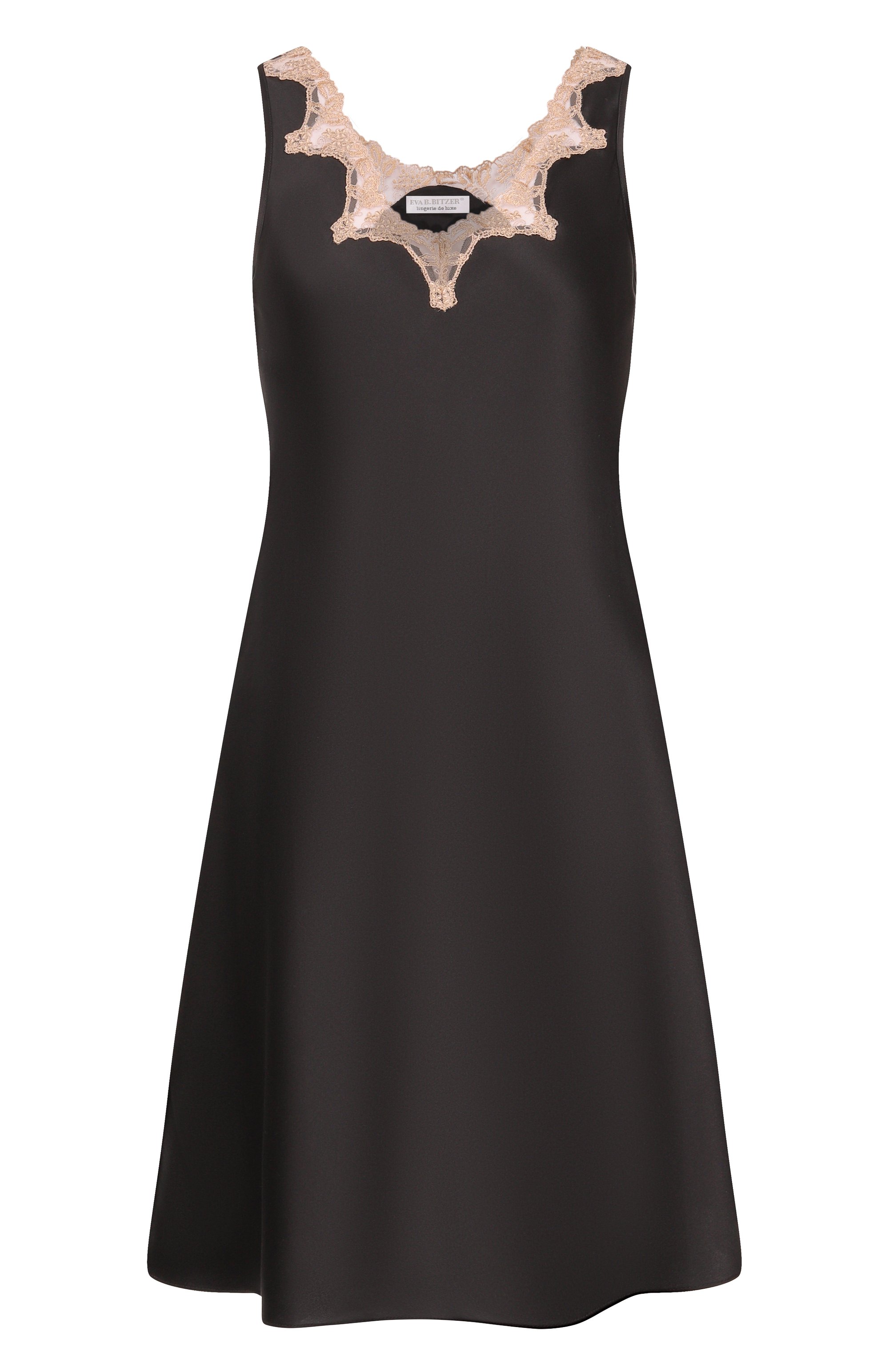 Шелковая сорочка EVA B.BITZER черного цвета по цене 52640 руб., арт. 29314489, фото 1 Шелковая сорочка EVA B.BITZER, арт. 29314489, фото 1