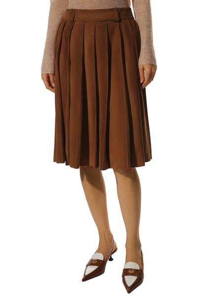 Замшевая юбка MIU MIU, арт. MPD704-104R-F0401, фото 3