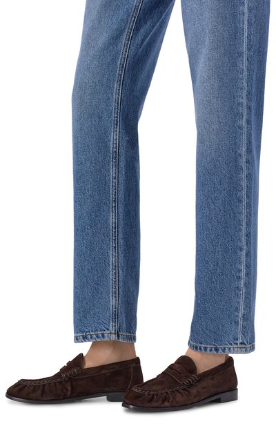 Женские замшевые пенни-лоферы le loafer SAINT LAURENT, арт. 818908/2W5AA