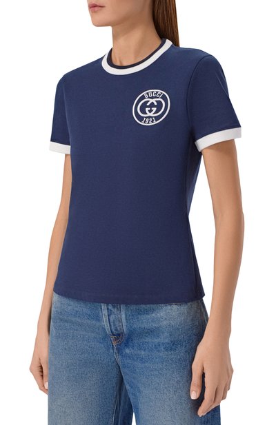 Хлопковая футболка GUCCI, арт. 756596/XJFV8, фото 3
