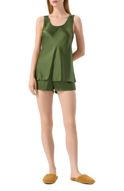 Шелковые шорты EVA B.BITZER хаки цвета по цене 21020 руб., арт. 27318245, фото 2 Шелковые шорты EVA B.BITZER, арт. 27318245, фото 2