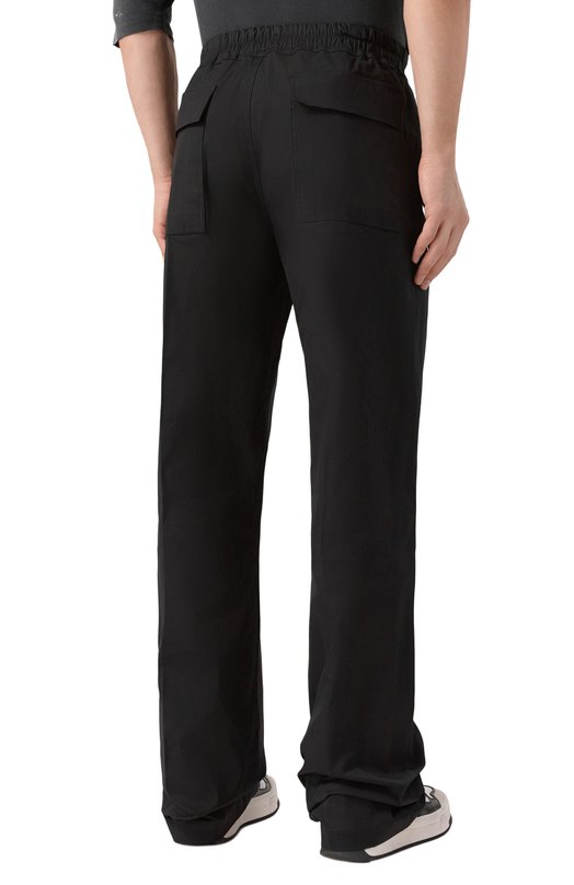 Хлопковые брюки Rick Owens RU02E1378/TE Чёрный  RU02E1378/TE Фото 4