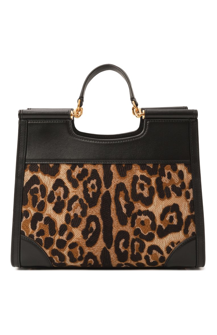 Женская сумка sicily shopper small DOLCE & GABBANA леопардового цвета, арт. BB7728/B6I37 | Фото 6 (Размер: small; Материал: Текстиль; Ремень/цепочка: На ремешке)