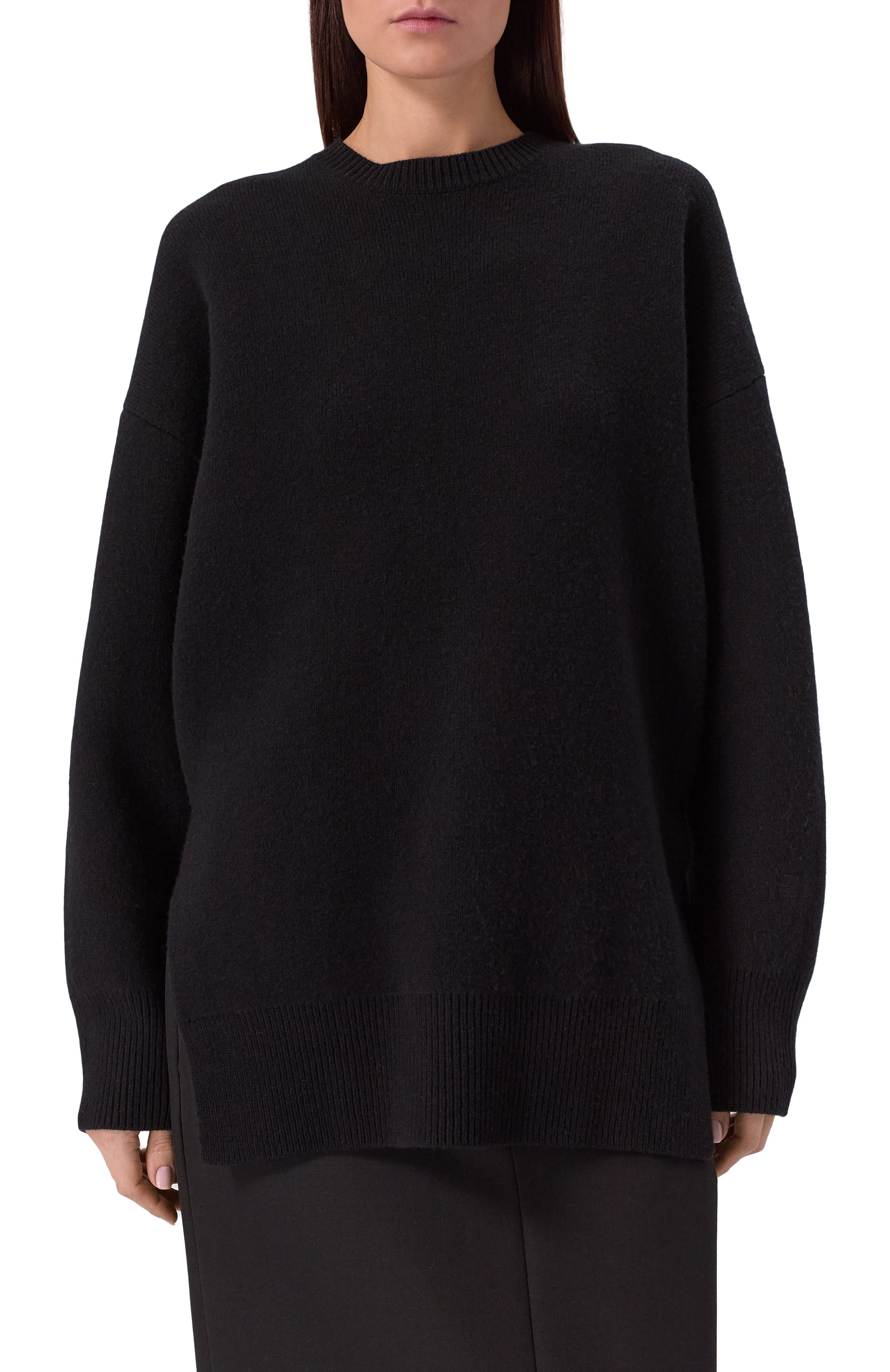 Свитер из шерсти и кашемира TOTEME черного цвета по цене 79950 руб., арт. 251-WRT4626-YA0132, фото 3 Свитер из шерсти и кашемира TOTEME, арт. 251-WRT4626-YA0132, фото 3