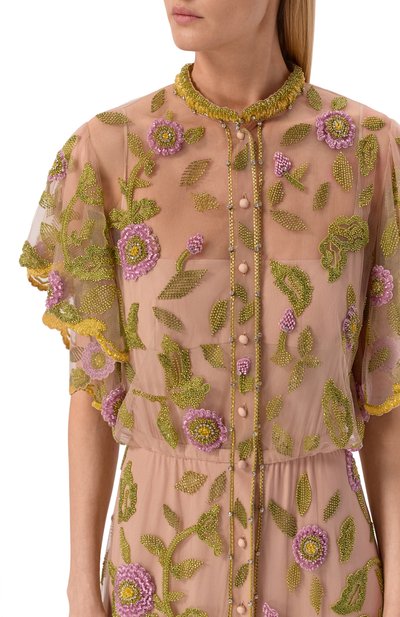 Платье с отделкой бисером VALENTINO, арт. 8B3VDMM5/1ED, фото 4