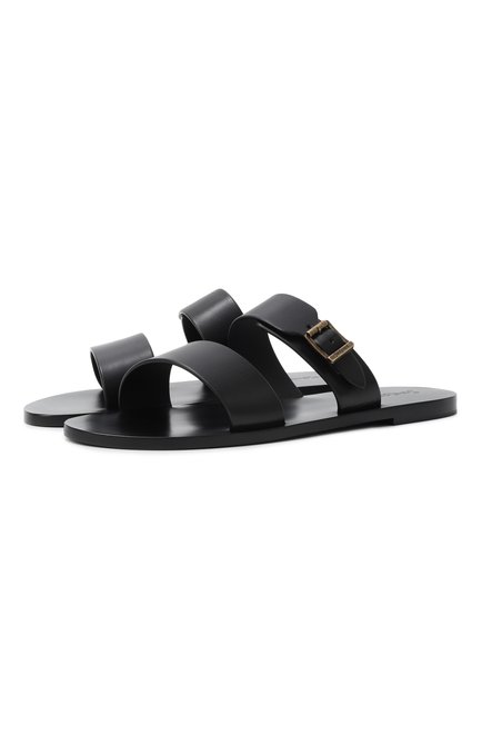 Мужские кожаные шлепанцы ios SAINT LAURENT, арт. 820533/DWE00