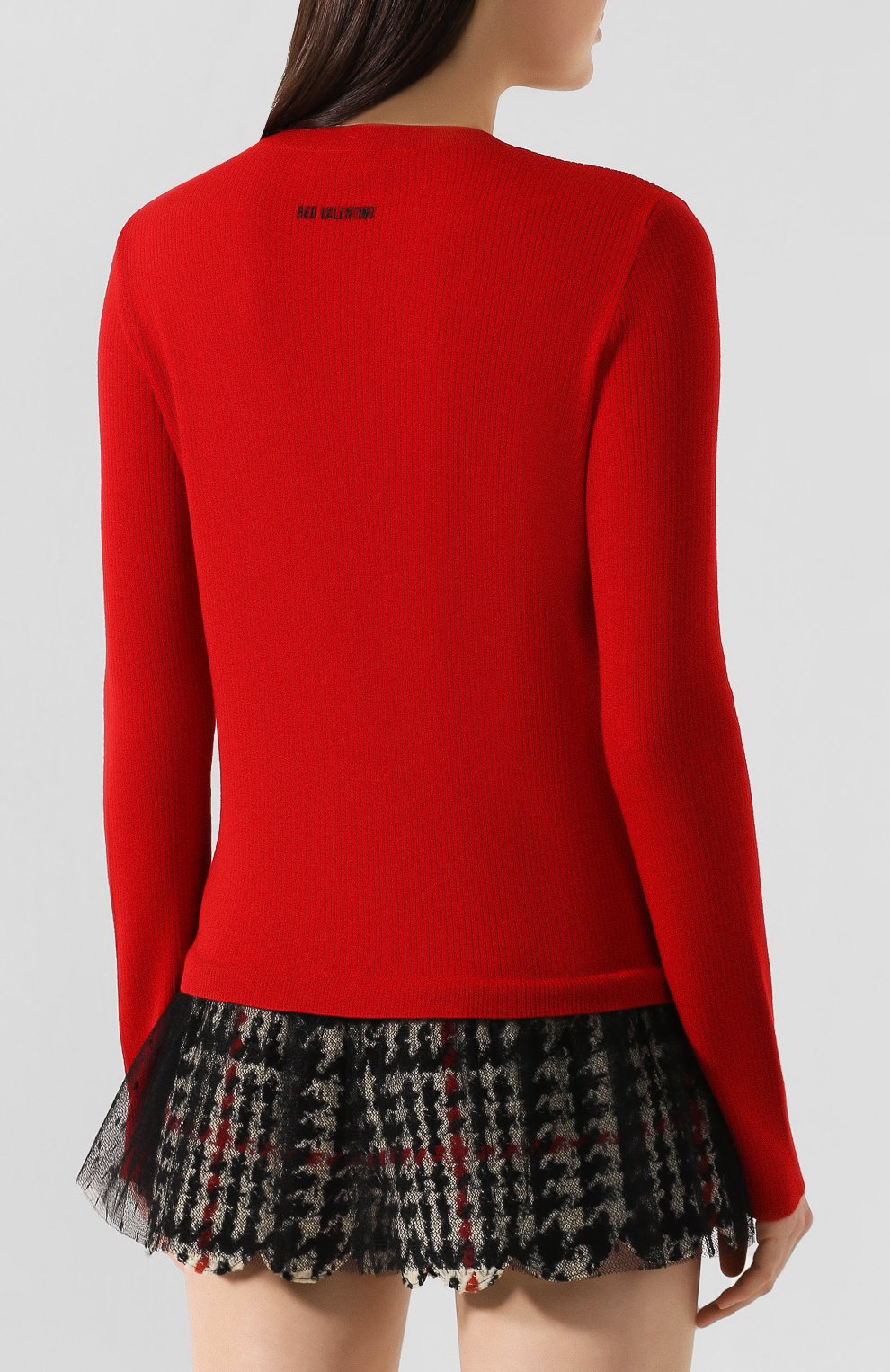 Шерстяной пуловер REDVALENTINO красного цвета по цене 45850 руб., арт. SR3KCB34/4DK, фото 4 Шерстяной пуловер REDVALENTINO, арт. SR3KCB34/4DK, фото 4