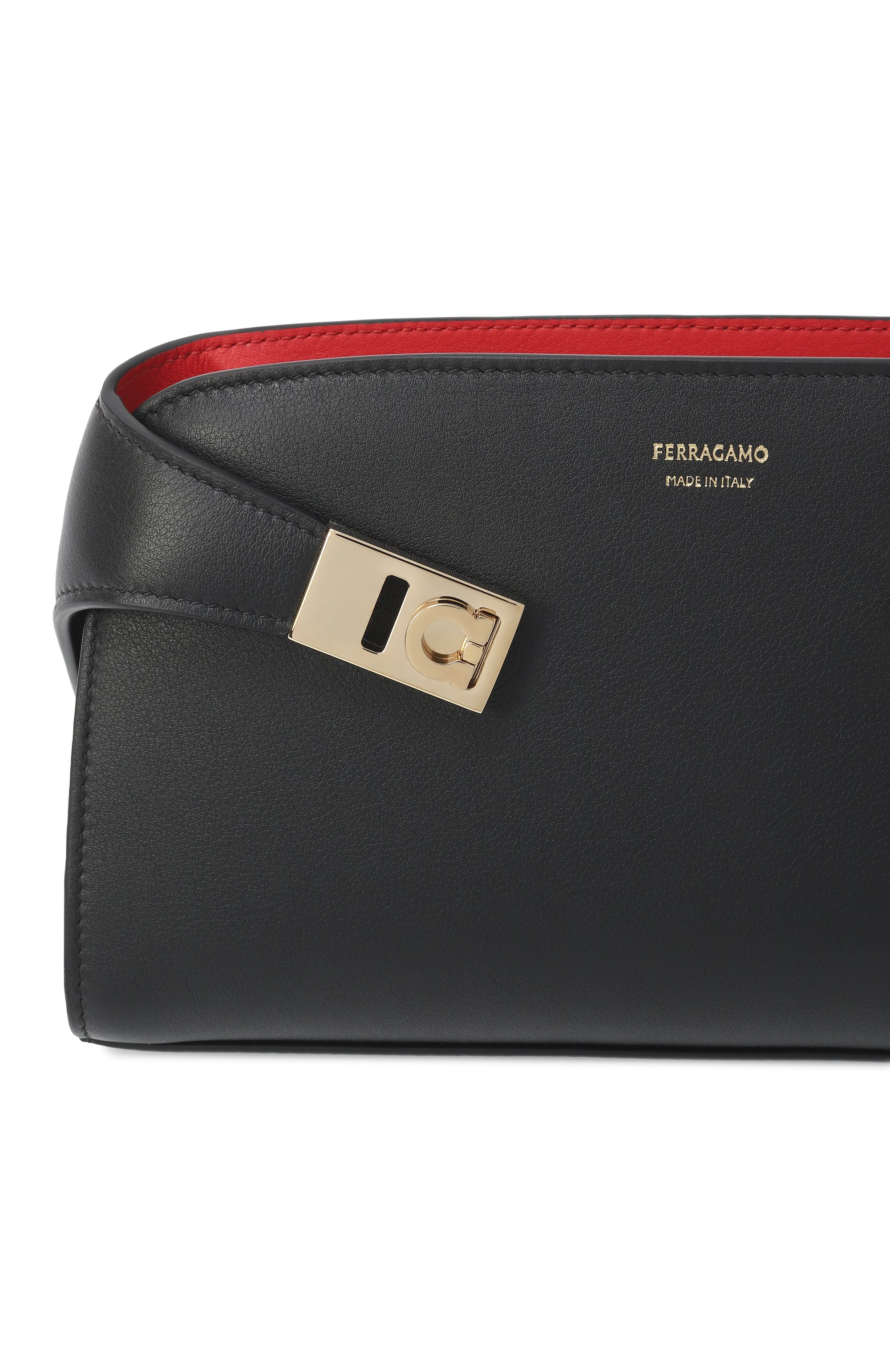 Сумка hug mini FERRAGAMO черного цвета по цене 227500 руб., арт. 218964/774623, фото 3 Сумка hug mini FERRAGAMO, арт. 218964/774623, фото 3