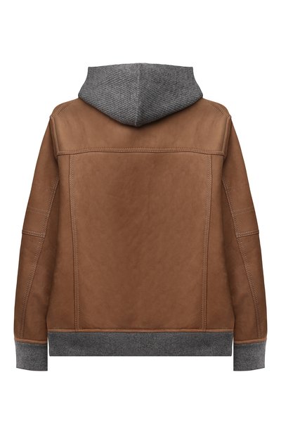 Дубленка-бомбер BRUNELLO CUCINELLI коричневого цвета по цене 399500 руб., арт. BPMURY121B, фото 2 Дубленка-бомбер BRUNELLO CUCINELLI, арт. BPMURY121B, фото 2