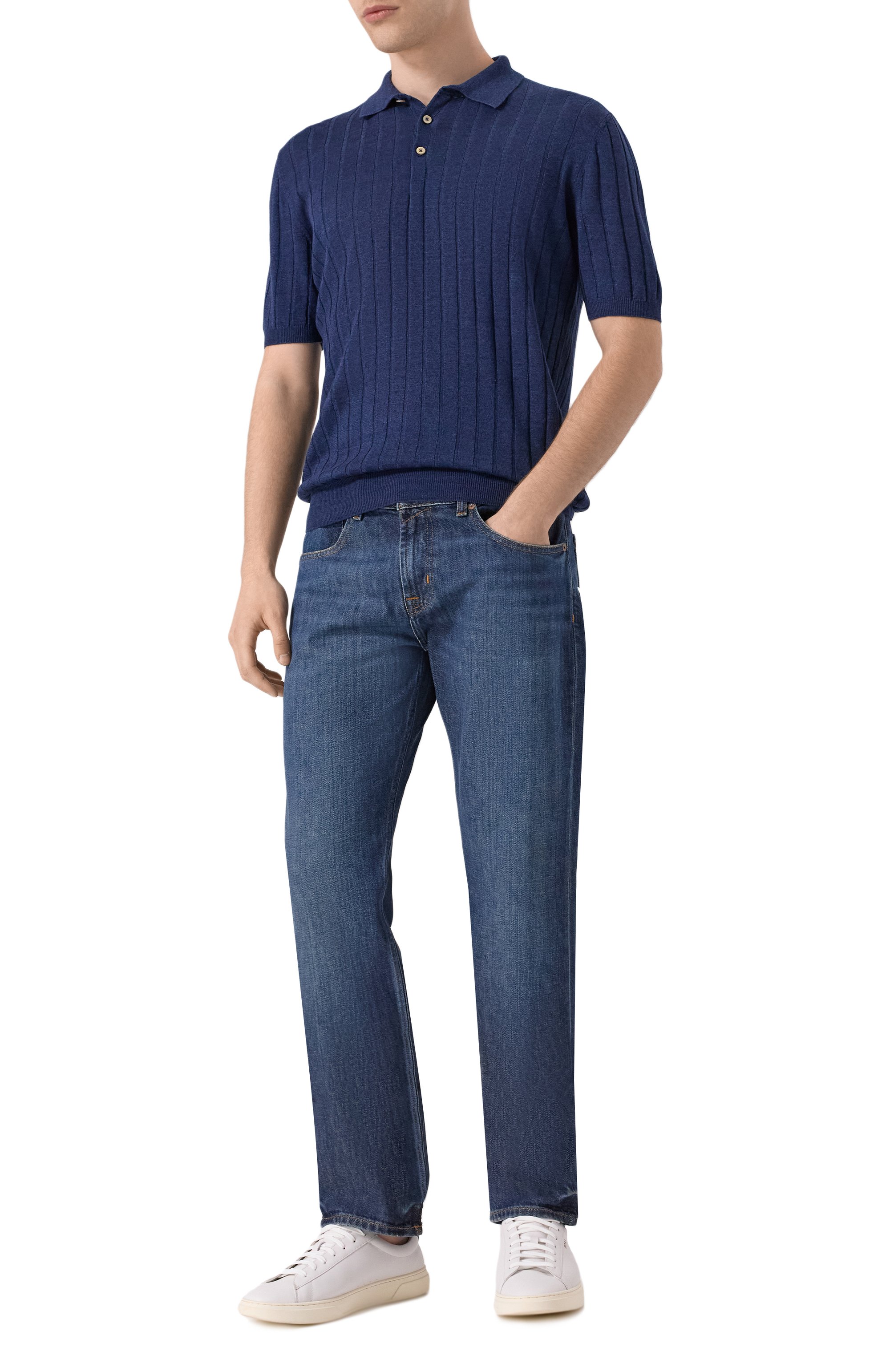 Поло изо льна и хлопка BOGLIOLI, арт. 91303/SB5808, фото 2