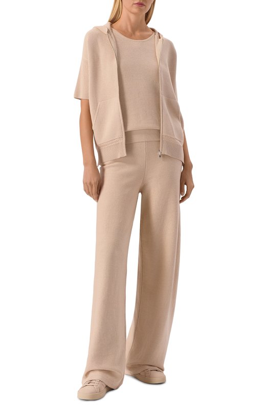 Брюки из шелка и хлопка MVST WS61-605MU Бежевый  WS61-605MU Фото 2