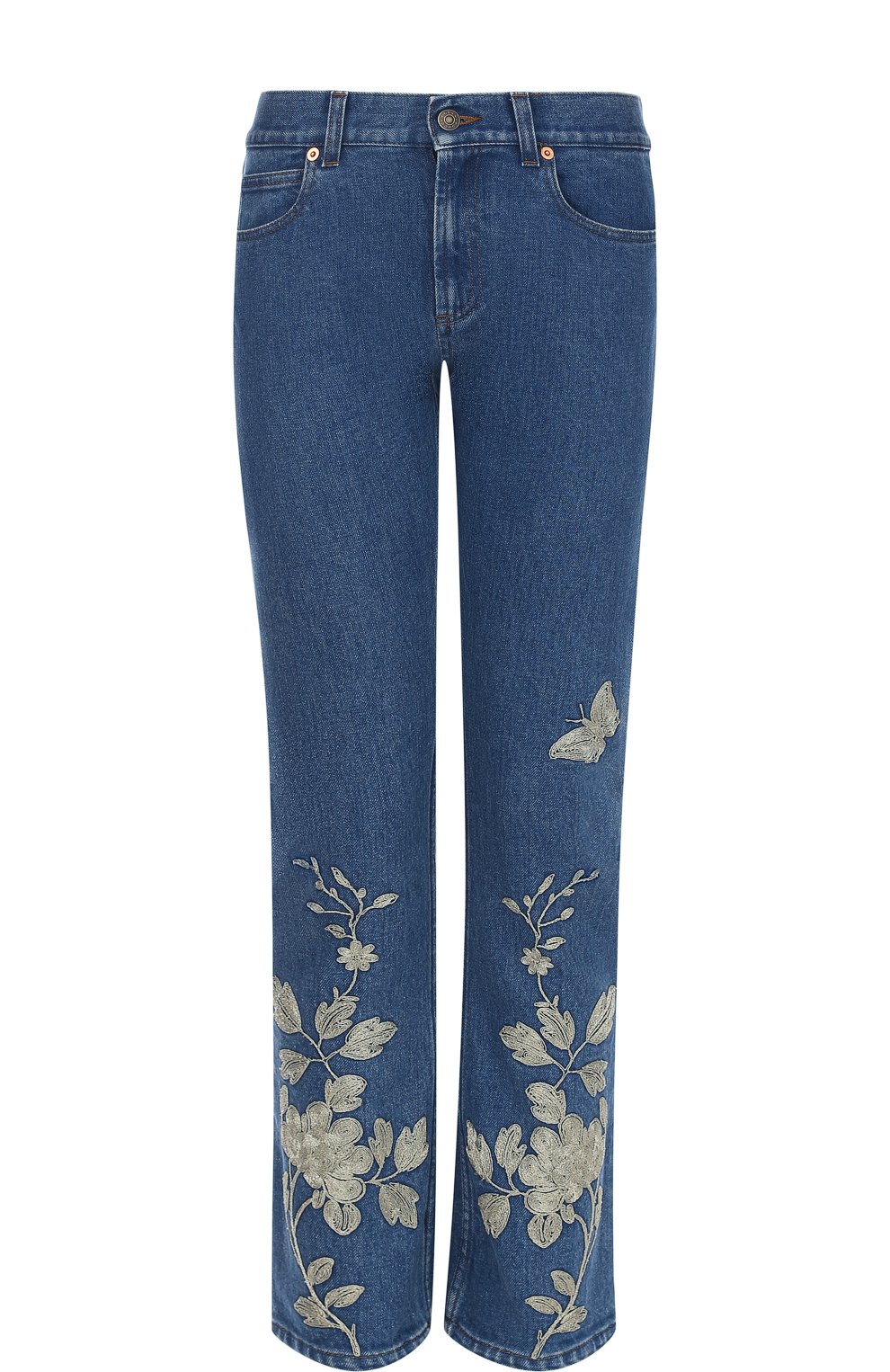 Джинсы прямого кроя с контрастной отделкой GUCCI, арт. 449577/XR653, фото 1