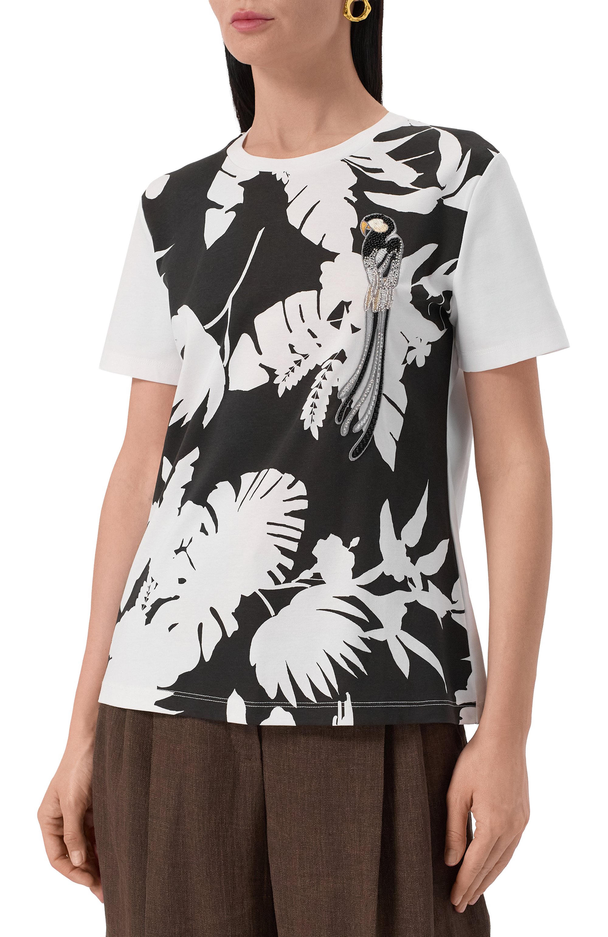 Хлопковая футболка MAX MARA STUDIO, арт. W0N, фото 3