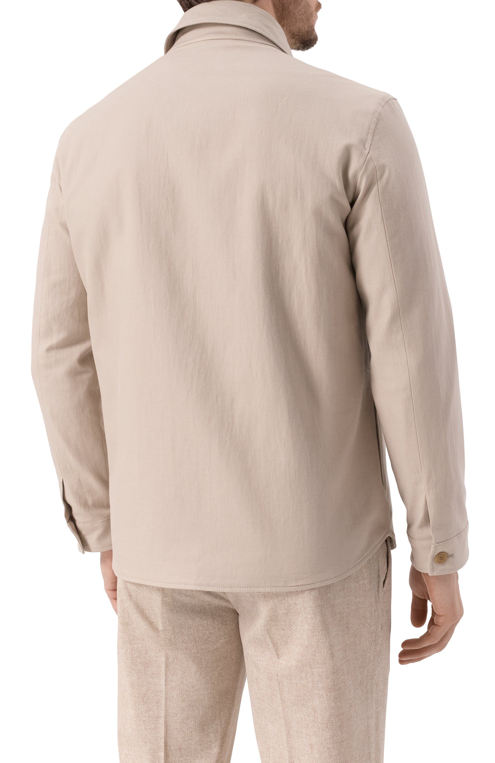 Куртка-рубашка из хлопка и льна BOGNER бежевого цвета по цене 63100 руб., арт. 38869638, фото 4 Куртка-рубашка из хлопка и льна BOGNER, арт. 38869638, фото 4