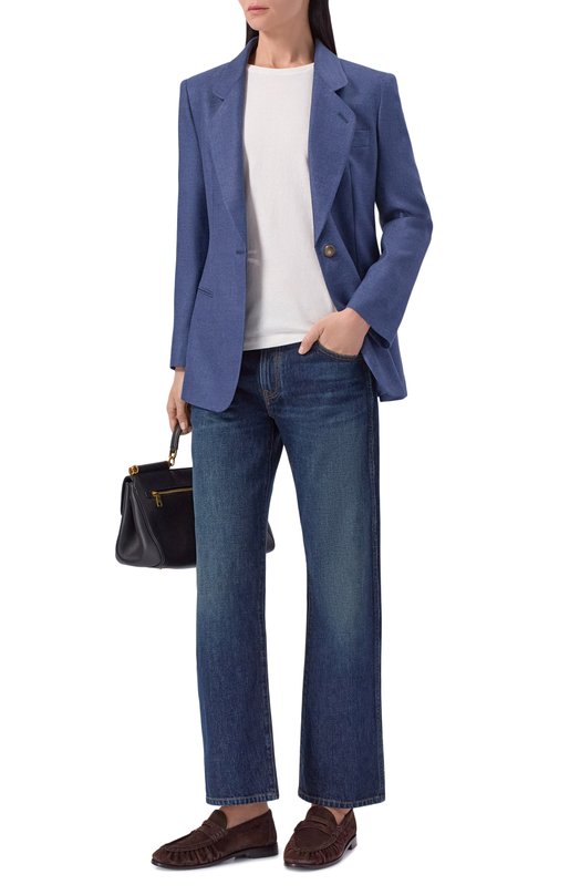 Жакет из шелка и шерсти Giorgio Armani GW002824/TE20034 Синий  GW002824/TE20034 Фото 2