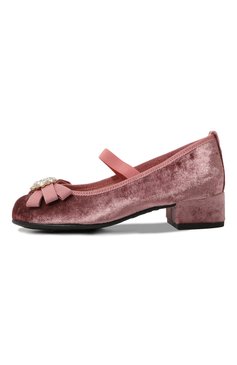 Детские туфли PRETTY BALLERINAS розового цвета, арт. 50766 | Фото 2 (Материал внешний: Экокожа, Текстиль; Материал внутренний: Натуральная кожа; Материал сплава: Проставлено; Нос: Не проставлено)