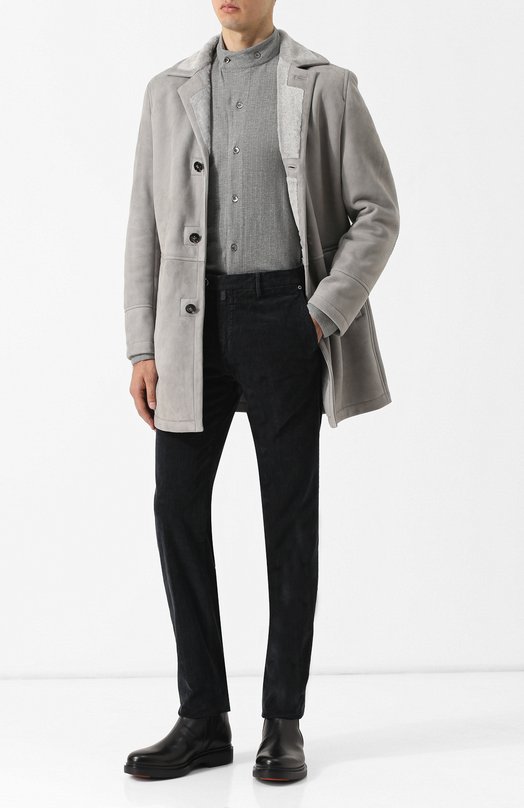 Рубашка из вискозы с воротником мандарин Giorgio Armani 8WGCCZ0D/JZ039 Серый  8WGCCZ0D/JZ039 Фото 2