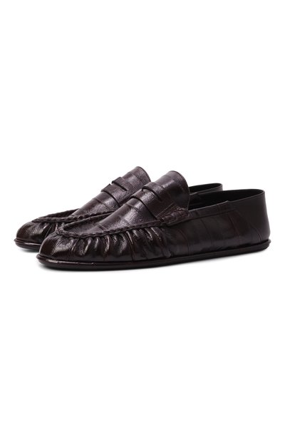 Мужские кожаные пенни-лоферы le loafer SAINT LAURENT, арт. 800728/0WXAB