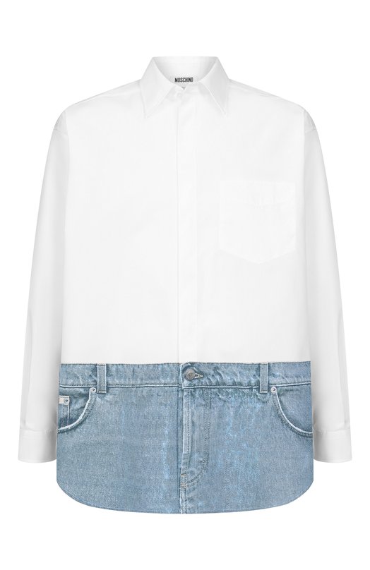 Хлопковая рубашка Moschino A0228/0235 Белый A0228/0235
