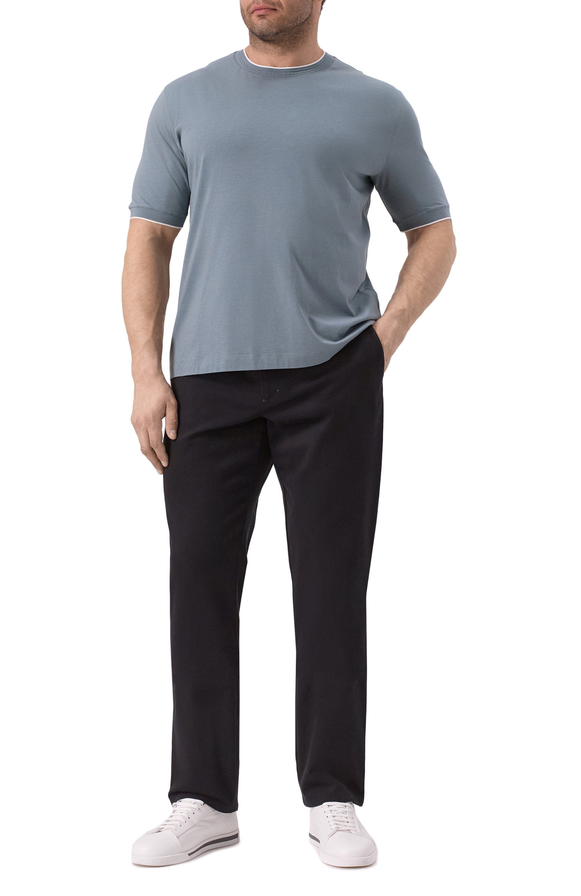 Футболка из хлопка и лиоцелла CANALI, арт. T0866B/MJ02241, фото 2