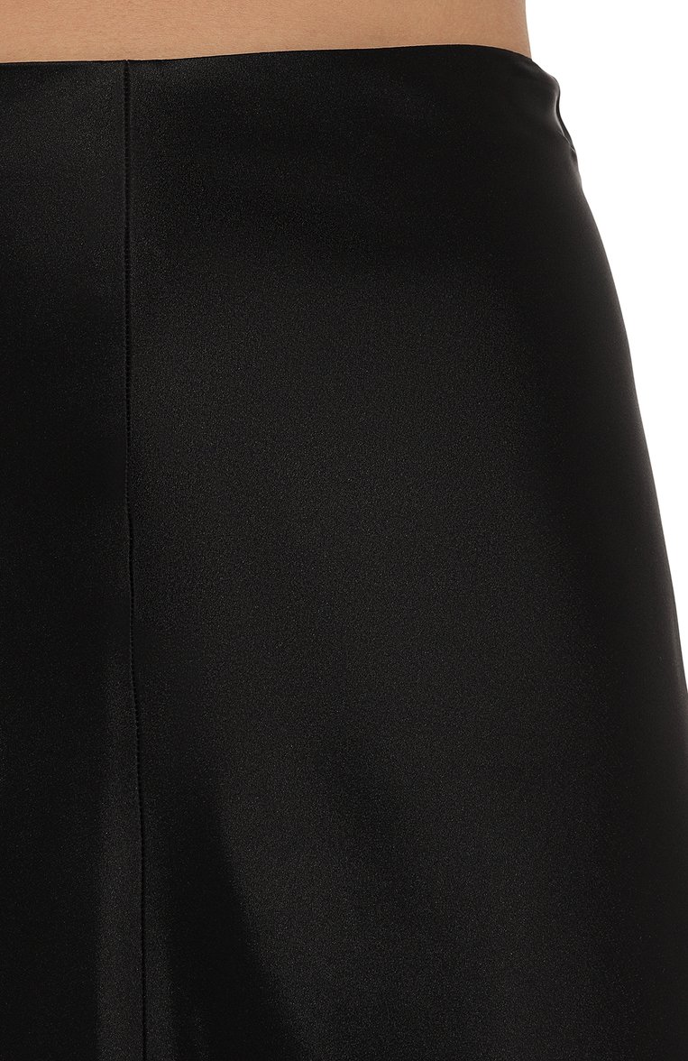 Женская юбка STELLA MCCARTNEY черного цвета, арт. 630011/3AU309 | Фото 5 (Материал внешний: Вискоза, Синтетический материал; Стили: Минимализм; Длина Ж (юбки, платья, шорты): До колена)