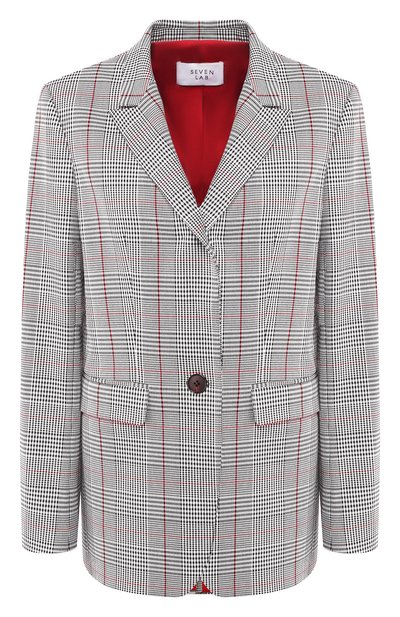 Женский жакет из вискозы SEVEN LAB, арт. J19SPDP-2/1/1 bordo/black
