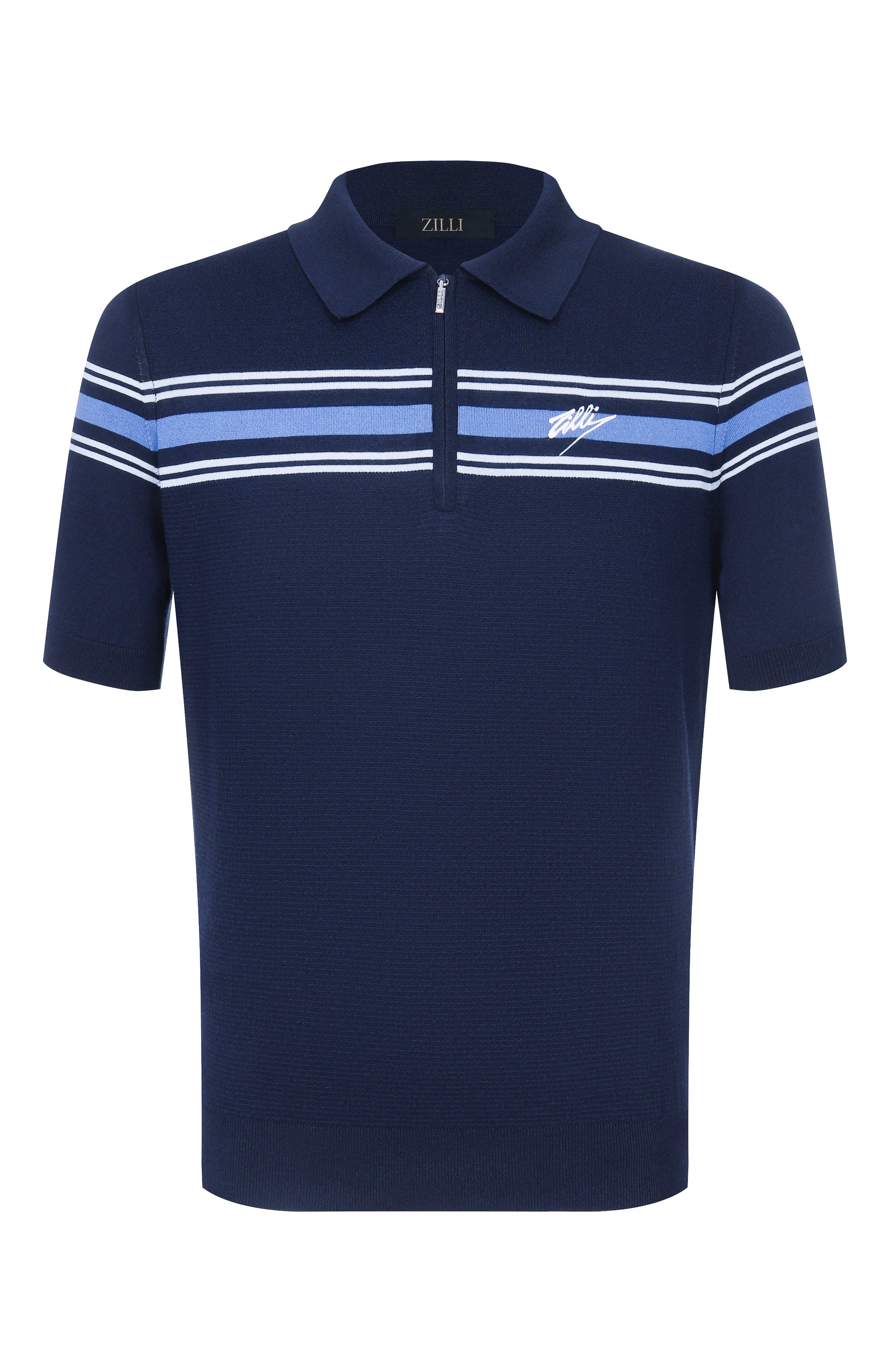 Поло из хлопка и шелка ZILLI, арт. KZP002M0142V0C000, фото 1