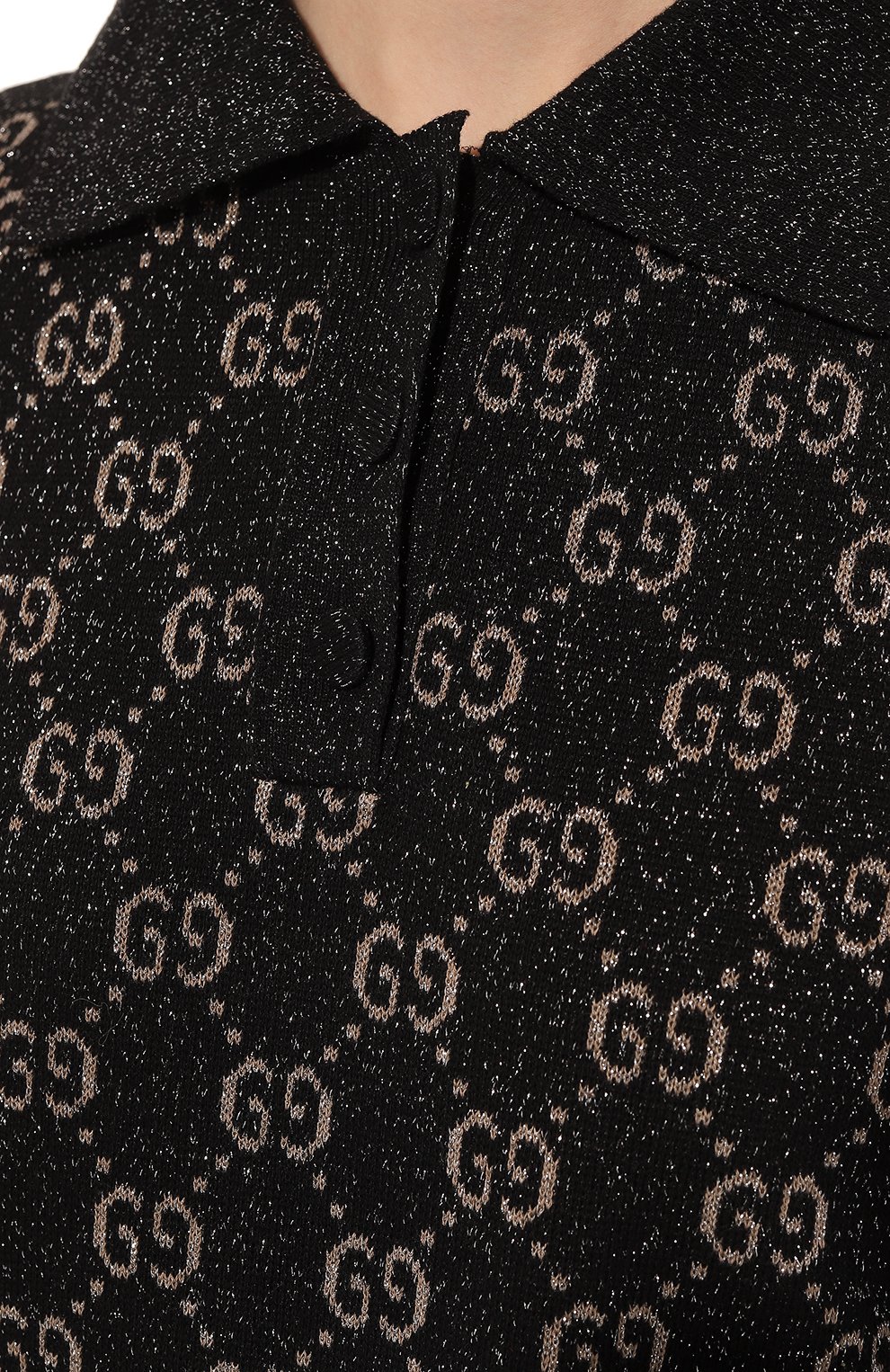 Хлопковое платье GUCCI черного цвета по цене 187200 руб., арт. 678437 XKB54, фото 5 Хлопковое платье GUCCI, арт. 678437 XKB54, фото 5