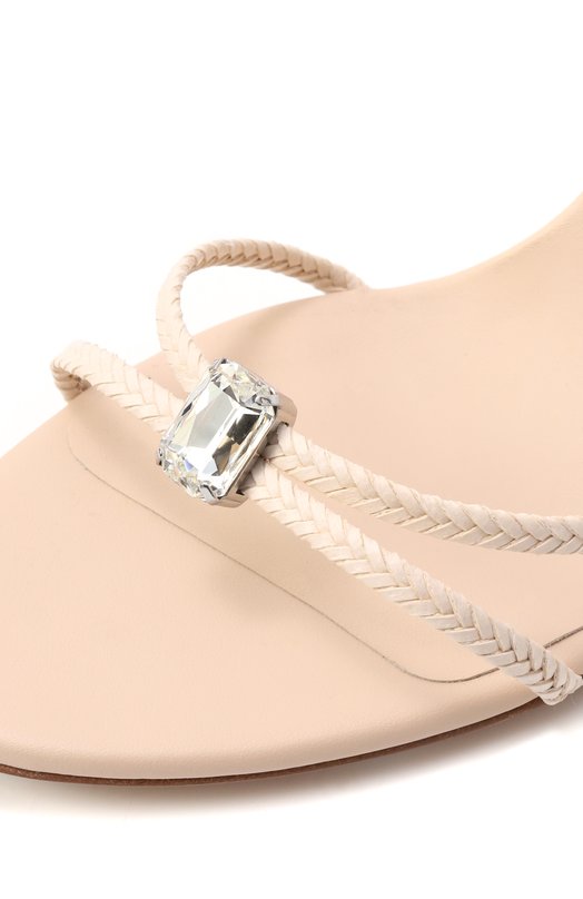 Кожаные босоножки Julia Valentina Casadei 1L352J0801/C2726 Бежевый  1L352J0801/C2726 Фото 7