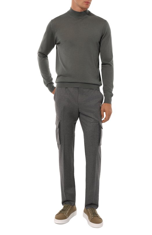 Шерстяные брюки-карго Corneliani 944L02-9418111 Серый  944L02-9418111 Фото 2
