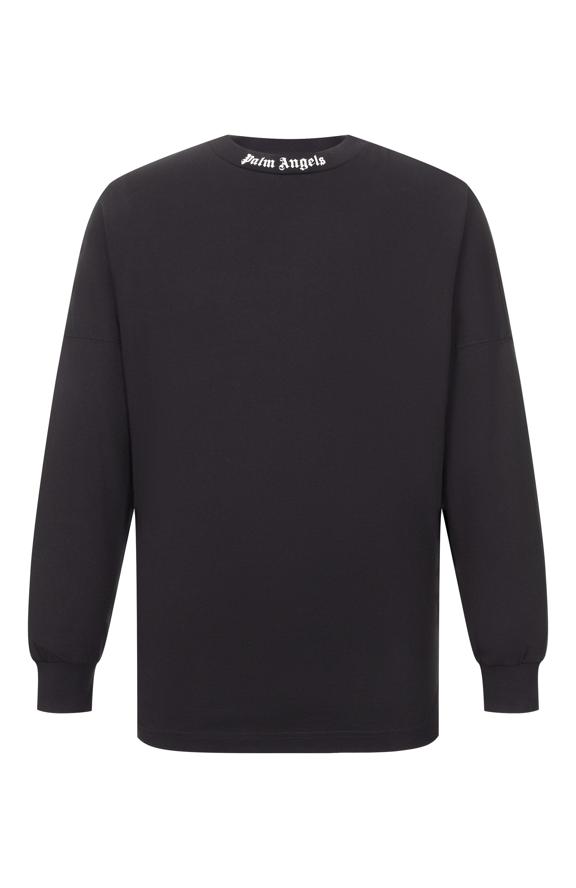 Хлопковый лонгслив PALM ANGELS черного цвета по цене 32700 руб., арт. PMAB059S26JER001, фото 1 Хлопковый лонгслив PALM ANGELS, арт. PMAB059S26JER001, фото 1