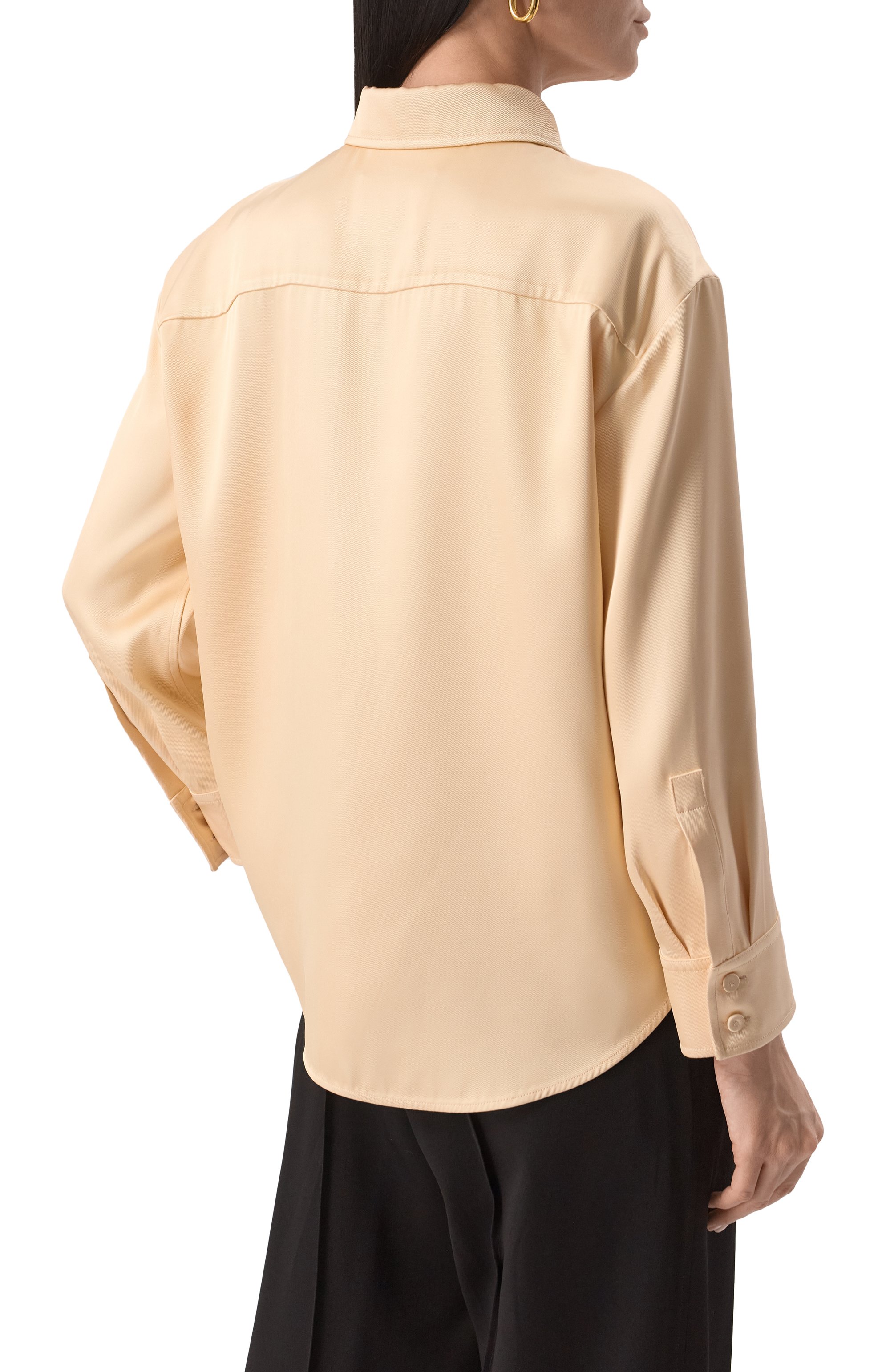 Рубашка из вискозы и шелка JIL SANDER, арт. J01DL0156/J65112, фото 4