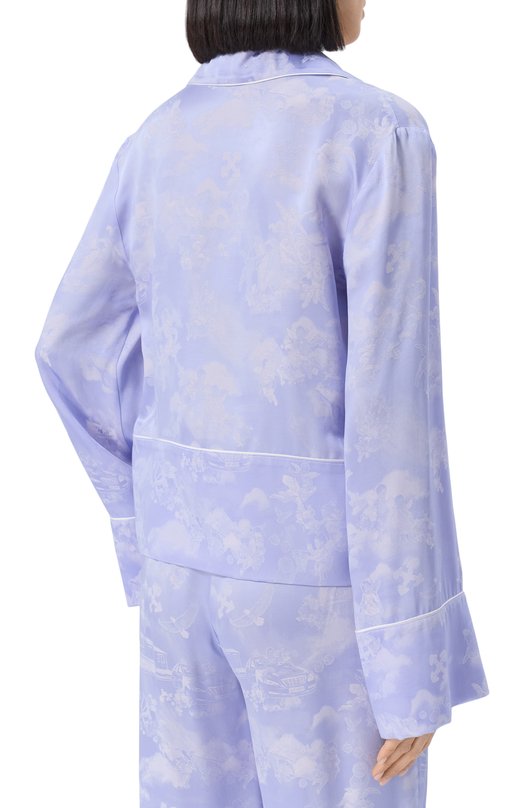 Атласная рубашка Off-White 0WGE028S25FAB0024201 Голубой  0WGE028S25FAB0024201 Фото 4