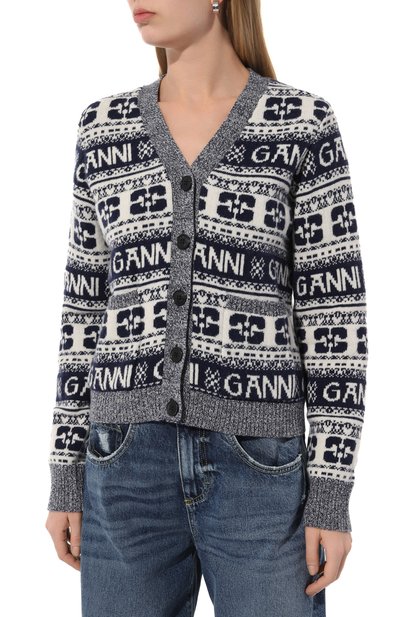 Шерстяной кардиган GANNI, арт. K2093, фото 3