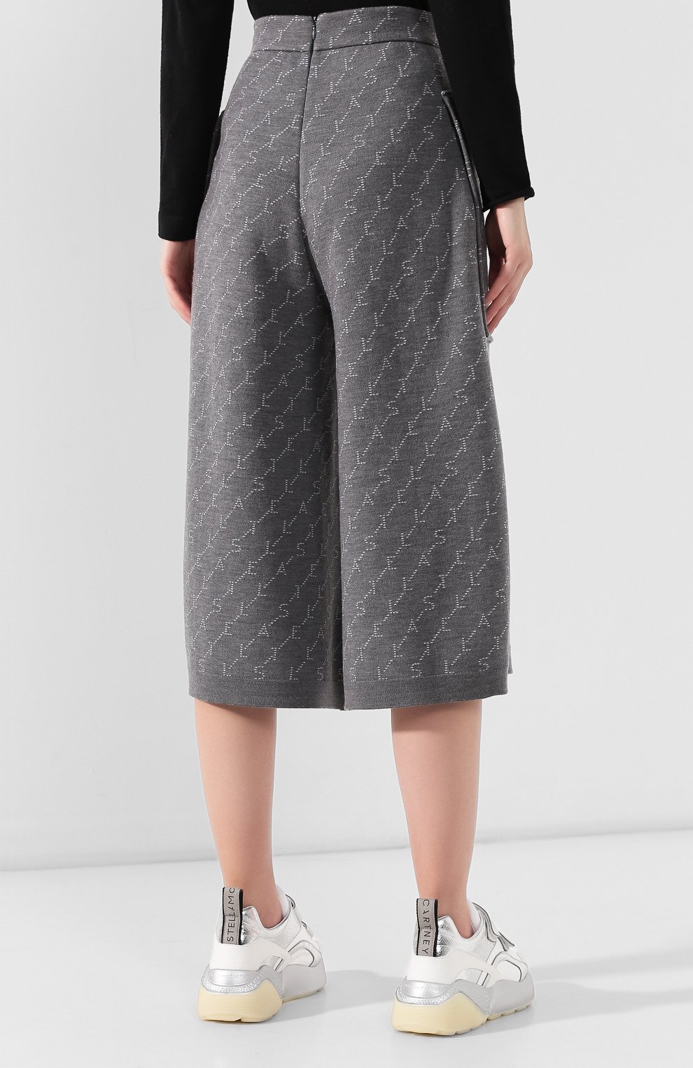 Шерстяные кюлоты STELLA MCCARTNEY серого цвета по цене 69100 руб., арт. 574747/S2093, фото 4 Шерстяные кюлоты STELLA MCCARTNEY, арт. 574747/S2093, фото 4