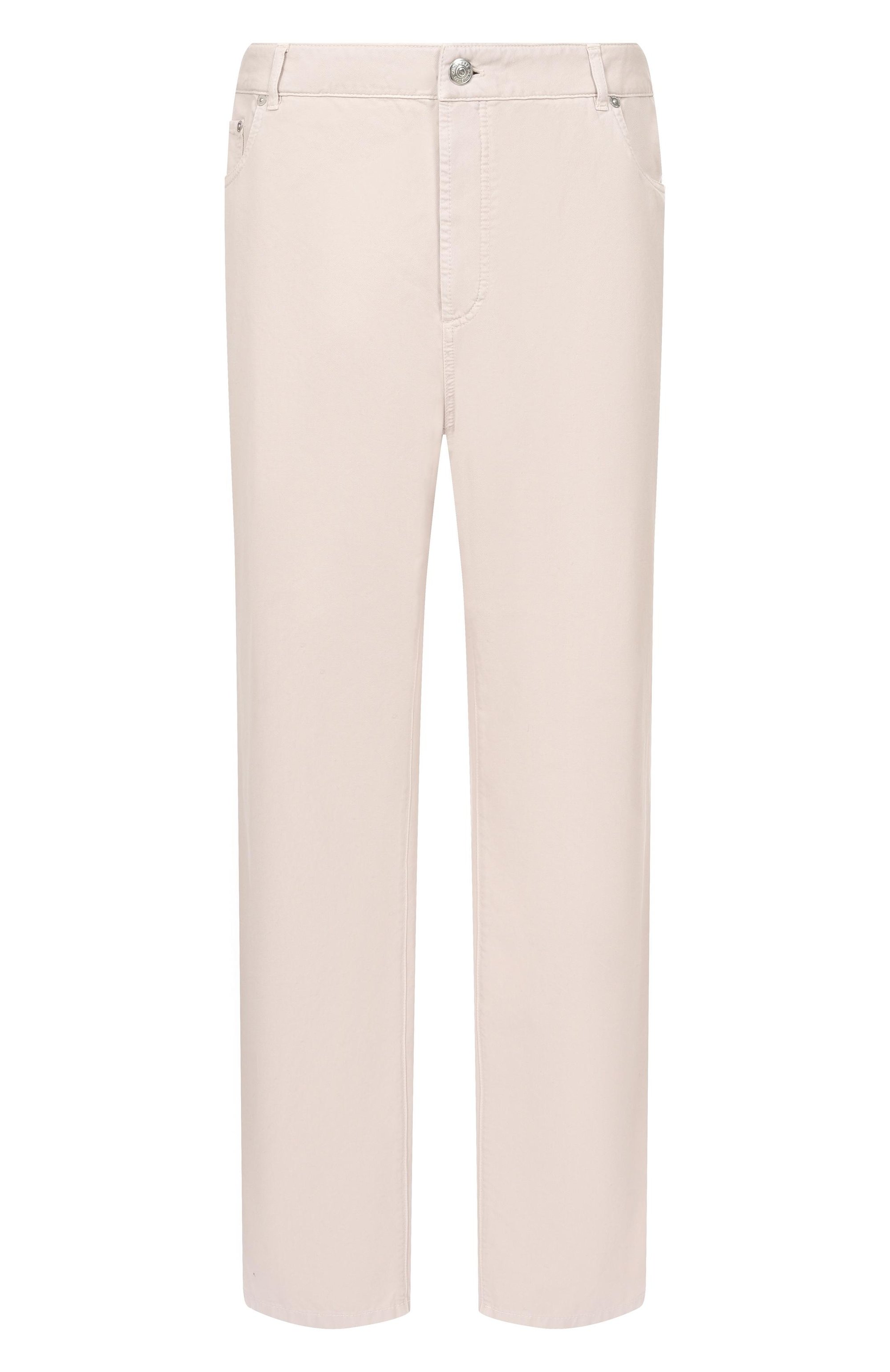 Хлопковые брюки BRUNELLO CUCINELLI бежевого цвета по цене 89950 руб., арт. M252DF101W, фото 1 Хлопковые брюки BRUNELLO CUCINELLI, арт. M252DF101W, фото 1
