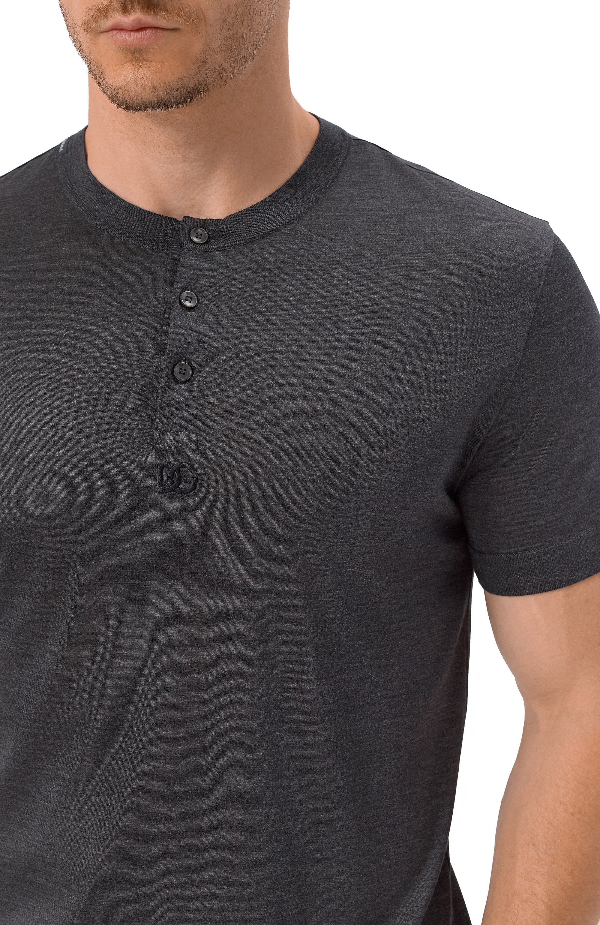 Шелковая футболка-хенли DOLCE & GABBANA, арт. G8QK3Z/G7PG0, фото 5