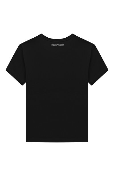 Хлопковая футболка EMPORIO ARMANI черного цвета по цене 7975 руб., арт. 3R3T7S/4J54Z, фото 2 Хлопковая футболка EMPORIO ARMANI, арт. 3R3T7S/4J54Z, фото 2