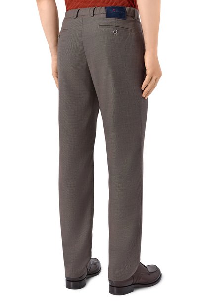Шерстяные брюки KITON коричневого цвета по цене 228000 руб., арт. UFPPERK0632H, фото 4 Шерстяные брюки KITON, арт. UFPPERK0632H, фото 4