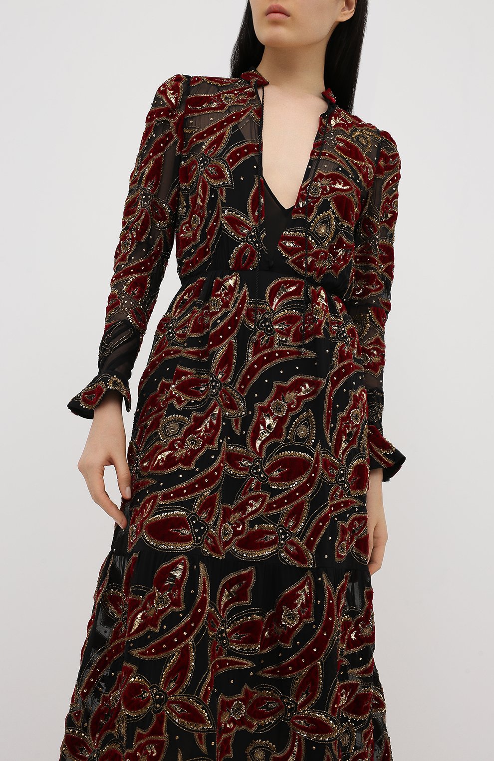 Шелковое платье SAINT LAURENT, арт. 619001/Y115W, фото 3